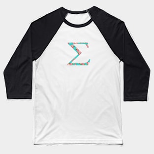 Sigma Rose letter Baseball T-Shirt